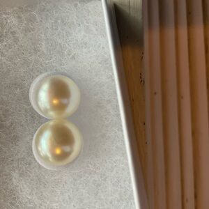 Sterling  Pearl Stud Earrings